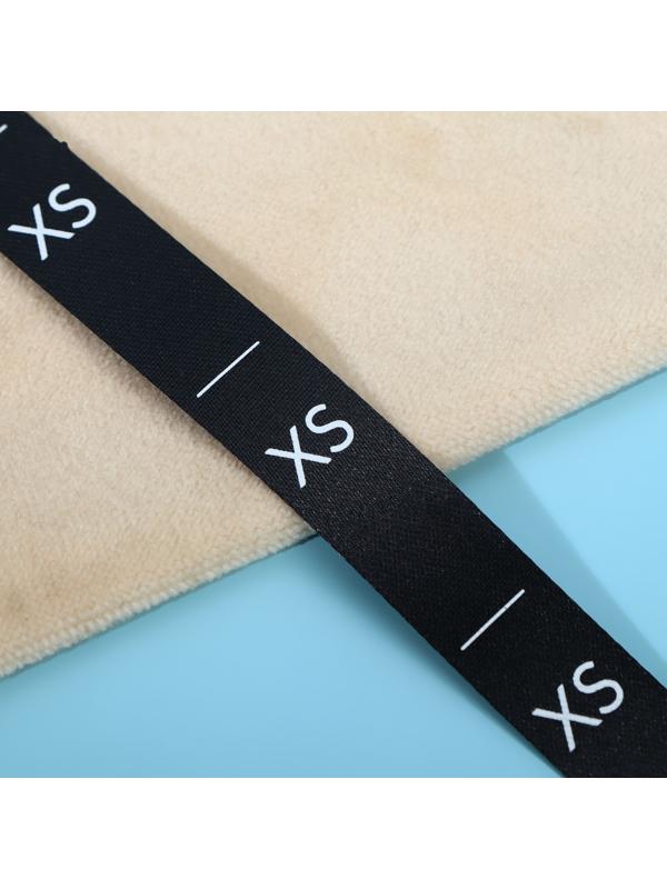 Размерник сатиновый, «XS», 1000 шт, 12 мм, 30 м, цвет чёрный