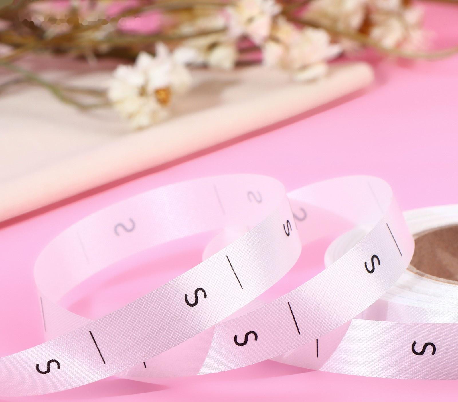 Размерник сатиновый, «S», 1000 шт, 12 мм, 30 м, цвет белый