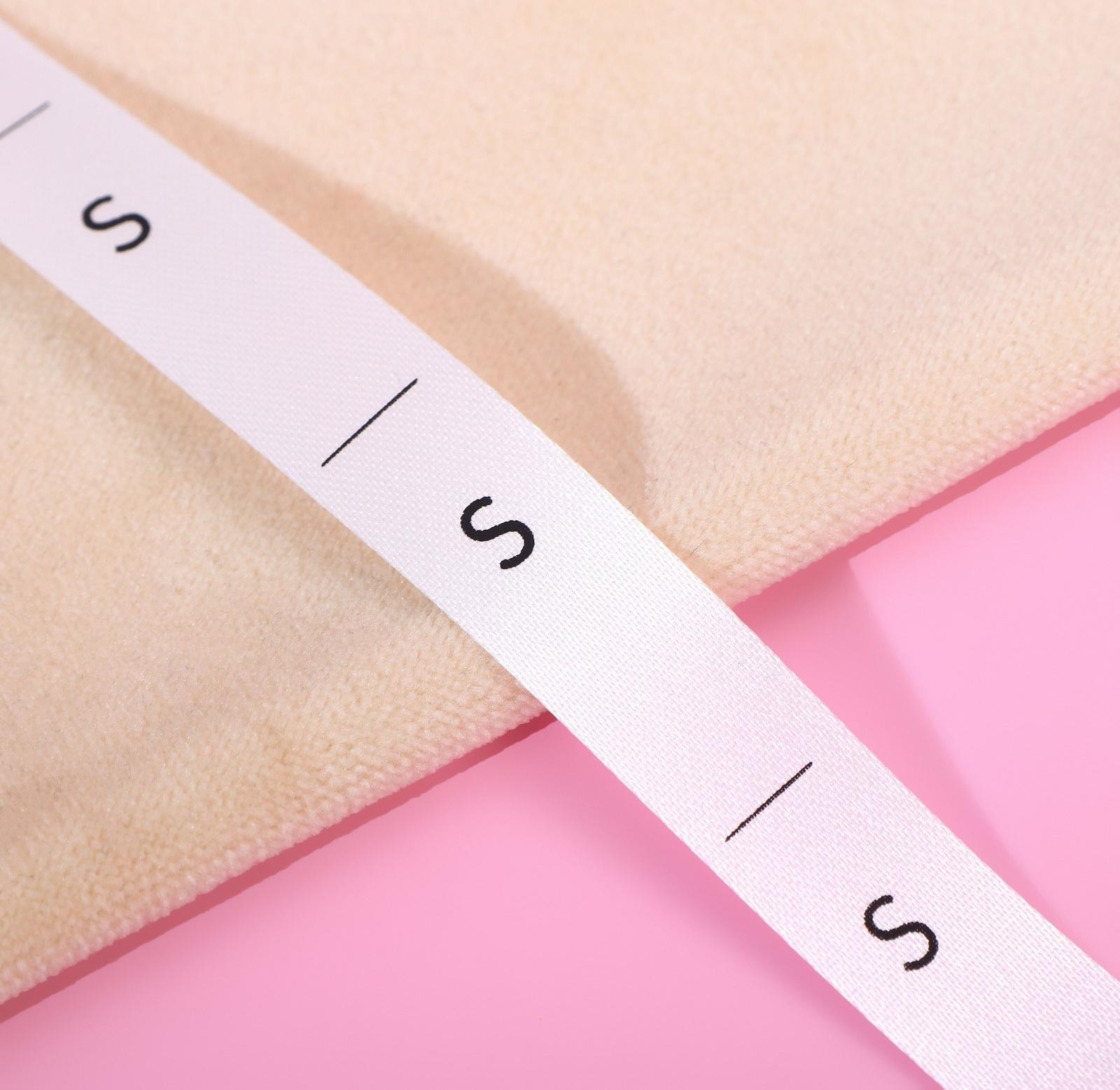 Размерник сатиновый, «S», 1000 шт, 12 мм, 30 м, цвет белый