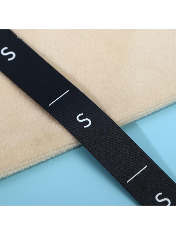 Размерник сатиновый, «S», 1000 шт, 12 мм, 30 м, цвет чёрный