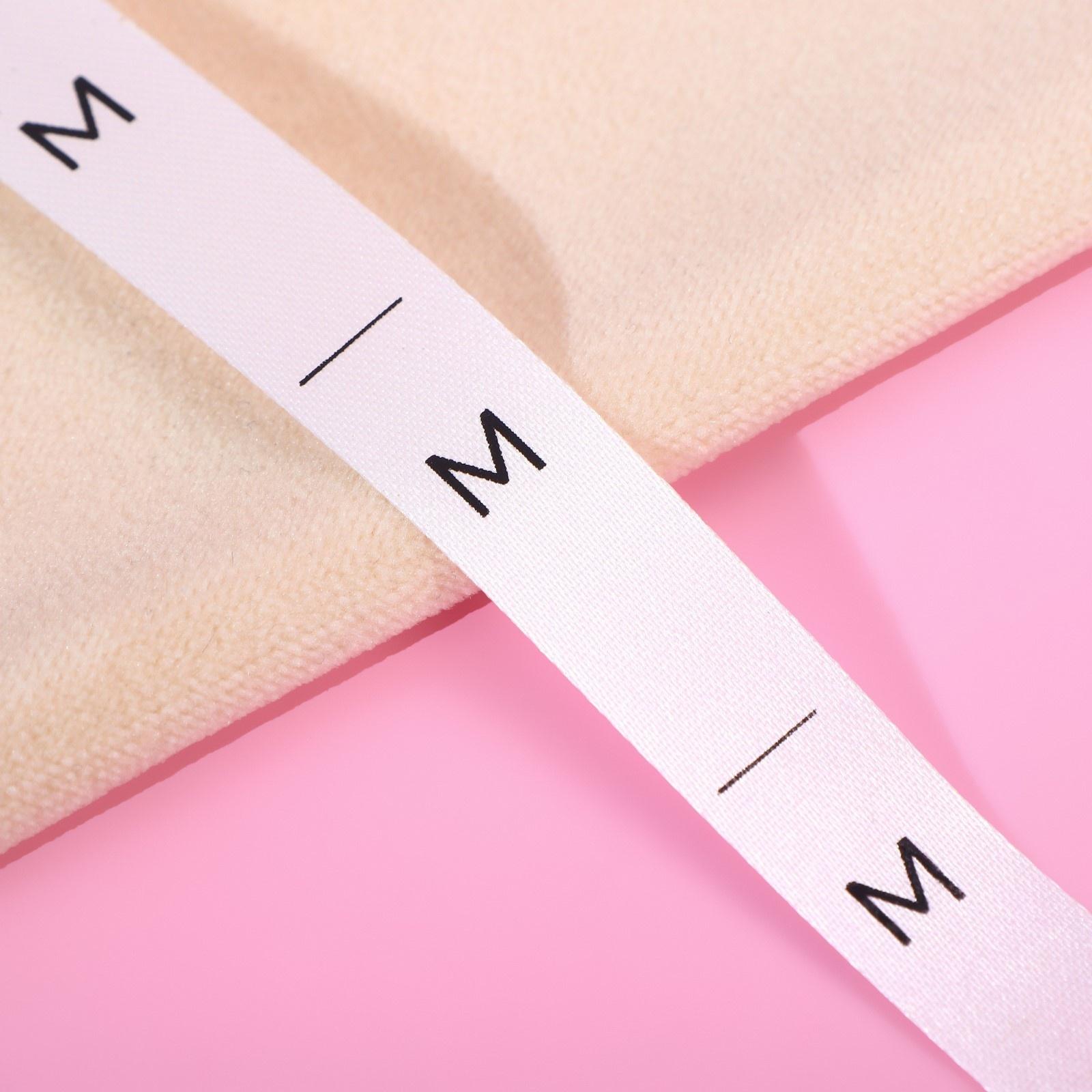 Размерник сатиновый, «M», 1000 шт, 12 мм, 30 м, цвет белый