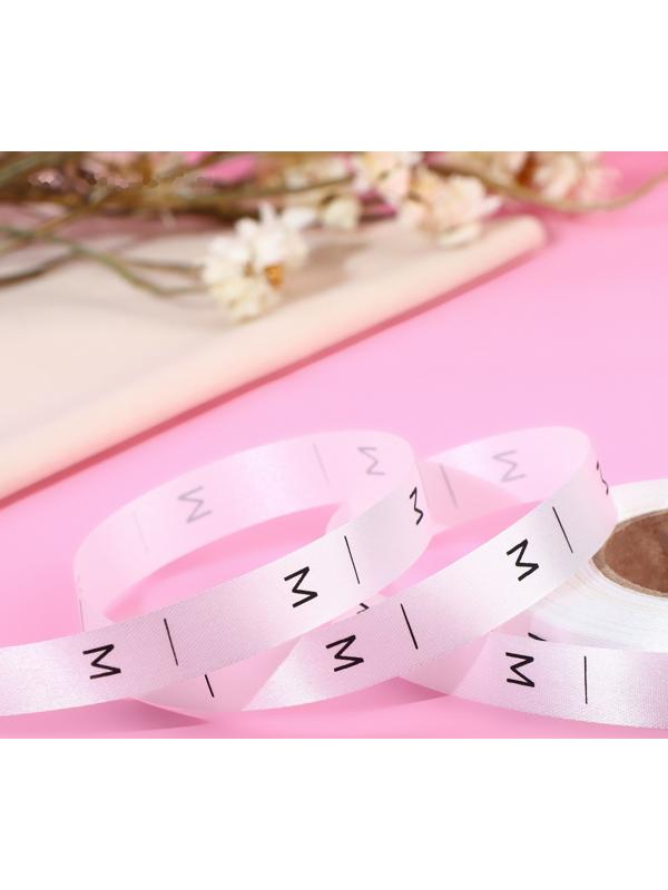 Размерник сатиновый, «M», 1000 шт, 12 мм, 30 м, цвет белый