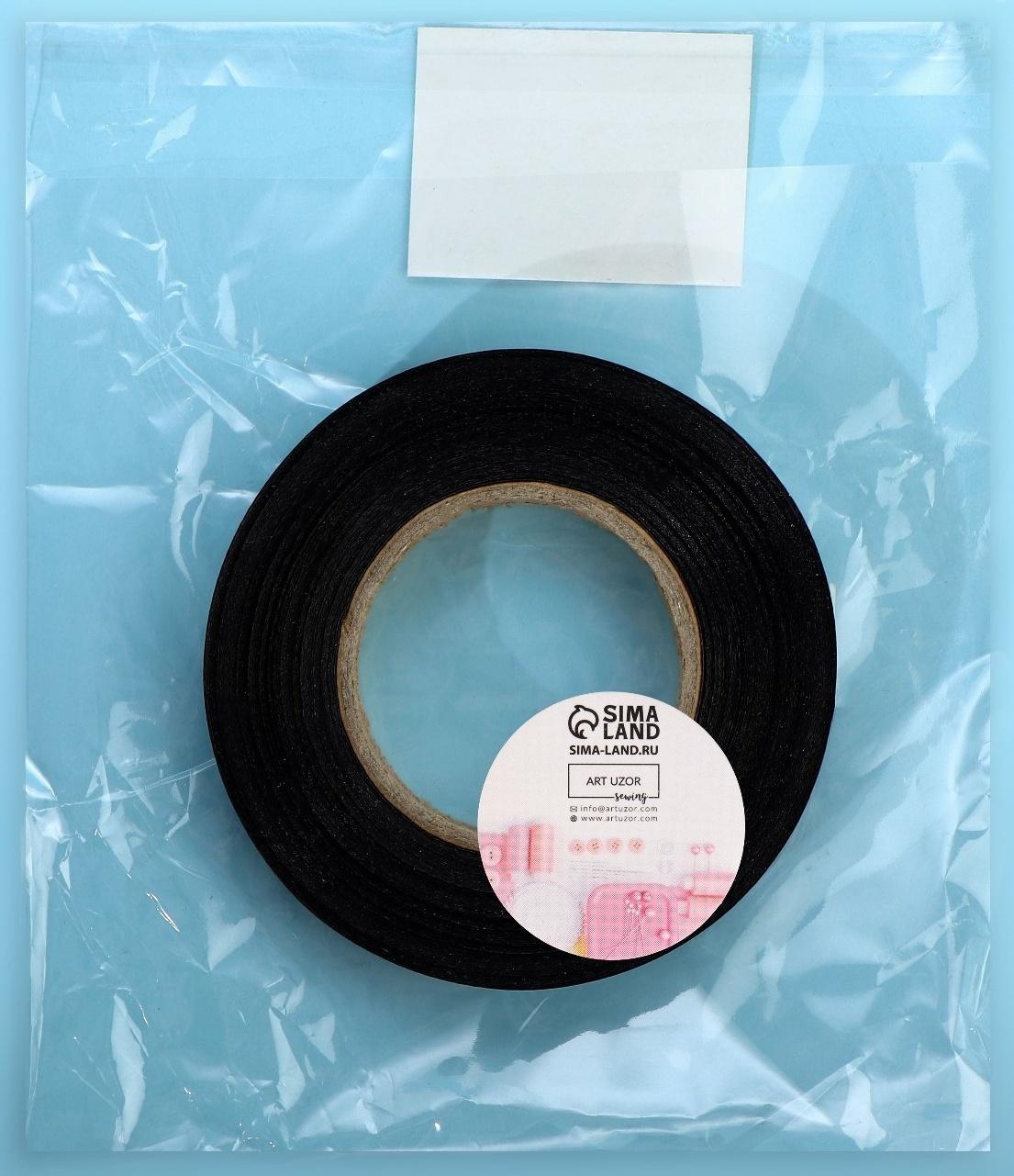 Размерник сатиновый, «M», 1000 шт, 12 мм, 30 м, цвет чёрный