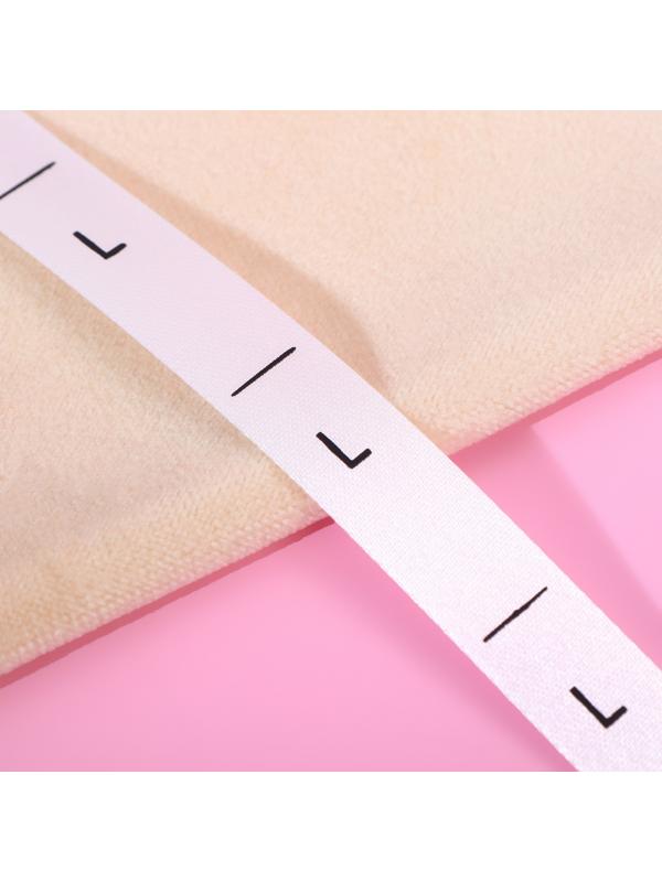 Размерник сатиновый, «L», 1000 шт, 12 мм, 30 м, цвет белый