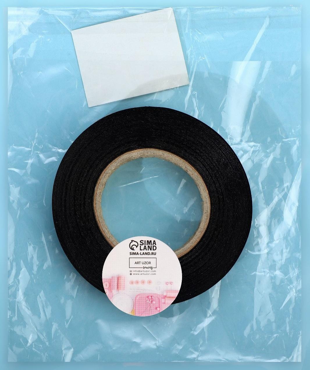 Размерник сатиновый, «L», 1000 шт, 12 мм, 30 м, цвет чёрный