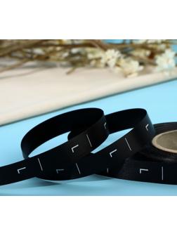 Размерник сатиновый, «L», 1000 шт, 12 мм, 30 м, цвет чёрный