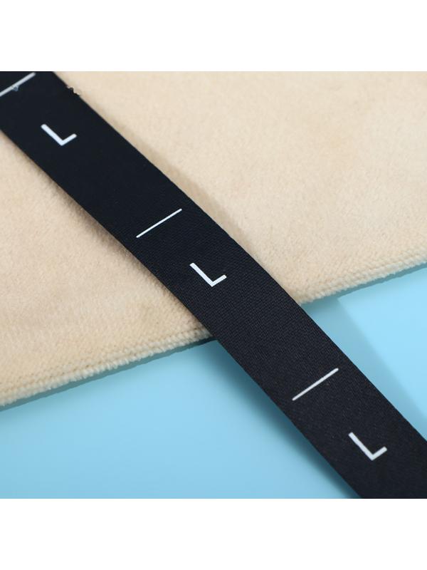 Размерник сатиновый, «L», 1000 шт, 12 мм, 30 м, цвет чёрный