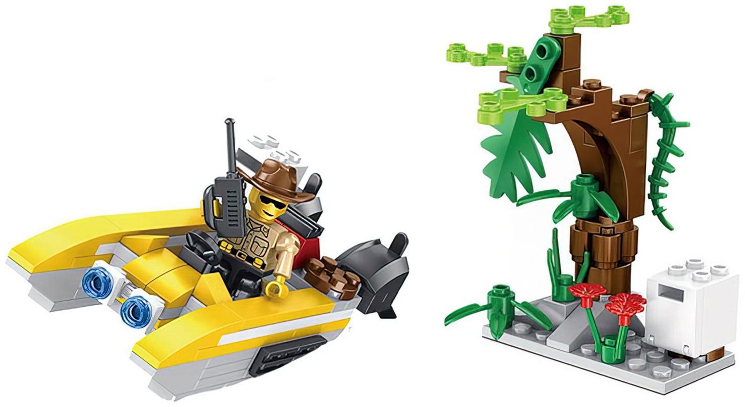 Конструктор «Джунгли. Катер», 130 деталей, в пакете