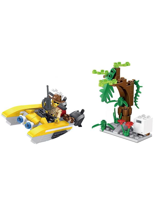 Конструктор «Джунгли. Катер», 130 деталей, в пакете