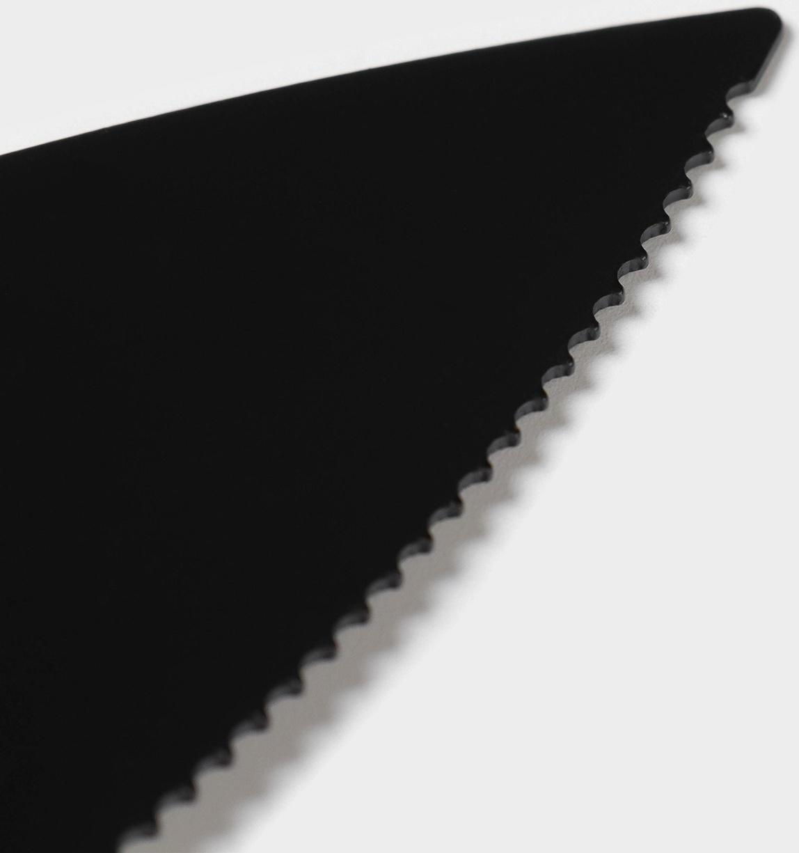 Набор кондитерских инструментов Доляна «Black», 2 предмета: лопатка (длина лезвия 12,5 см), нож (длина лезвия 16,5 см), цвет чёрный