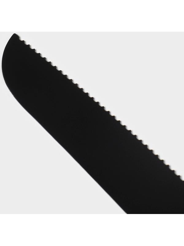 Набор кондитерских инструментов Доляна «Black», 2 предмета: лопатка (длина лезвия 12,5 см), нож (длина лезвия 16,5 см), цвет чёрный