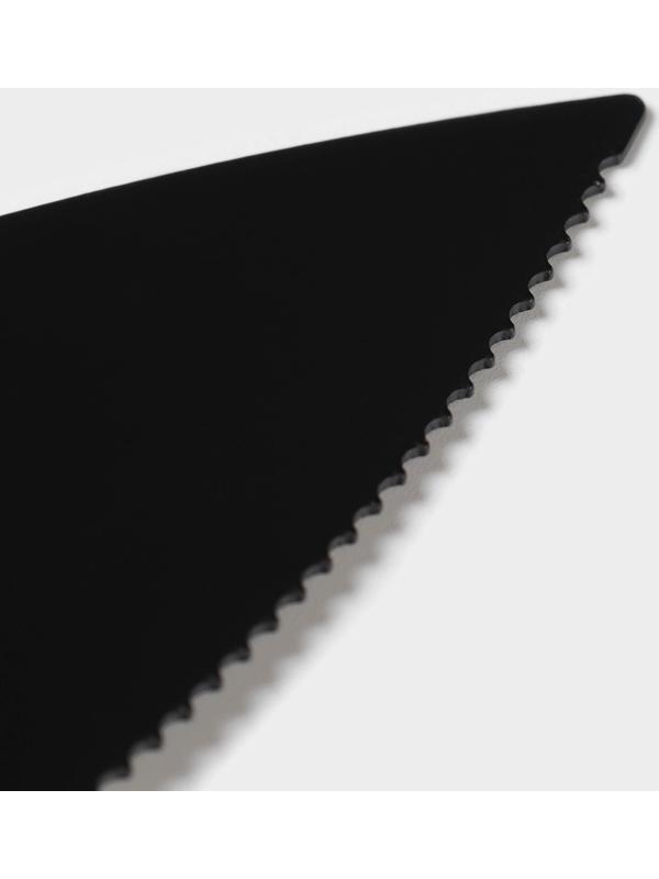 Набор кондитерских инструментов Доляна «Black», 2 предмета: лопатка (длина лезвия 12,5 см), нож (длина лезвия 16,5 см), цвет чёрный