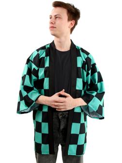 Карнавальное хаори «Демонический клинок», р. 44-46 (M), цвет зелёный