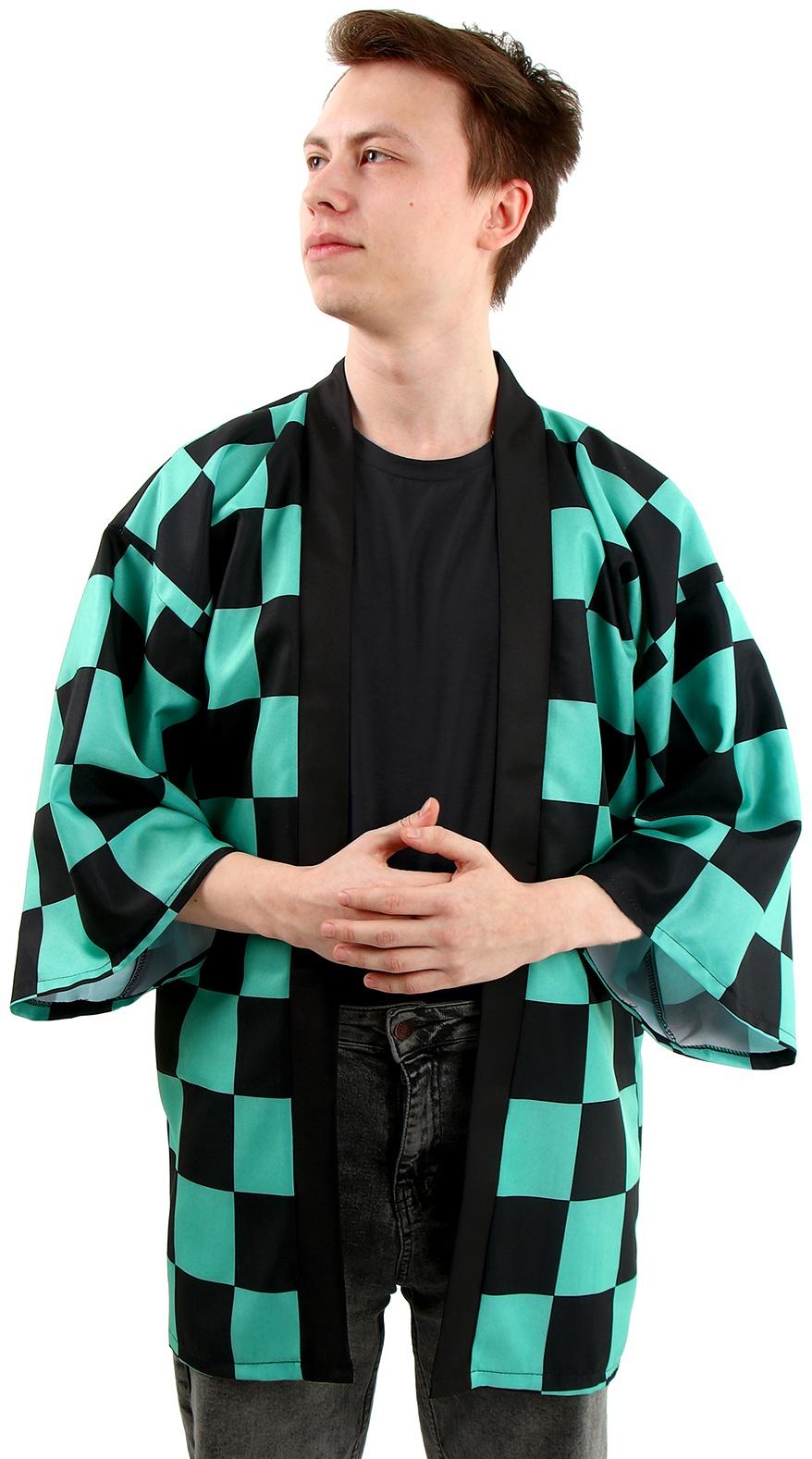 Карнавальное хаори «Демонический клинок», р. 48-50 (XL), цвет зелёный