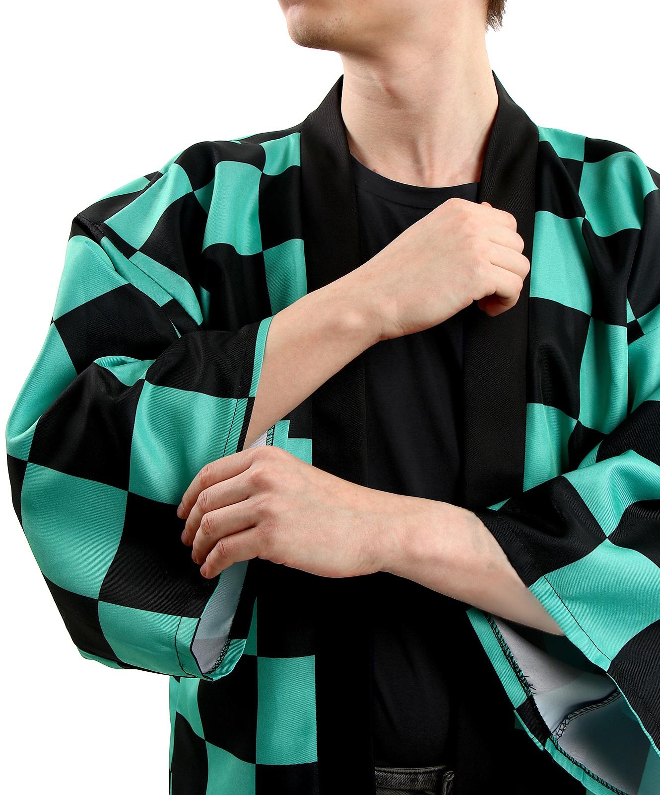 Карнавальное хаори «Демонический клинок», р. 48-50 (XL), цвет зелёный