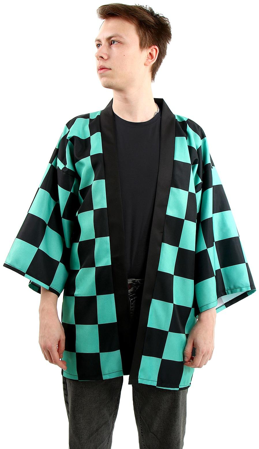 Карнавальное хаори «Демонический клинок», р. 48-50 (XL), цвет зелёный