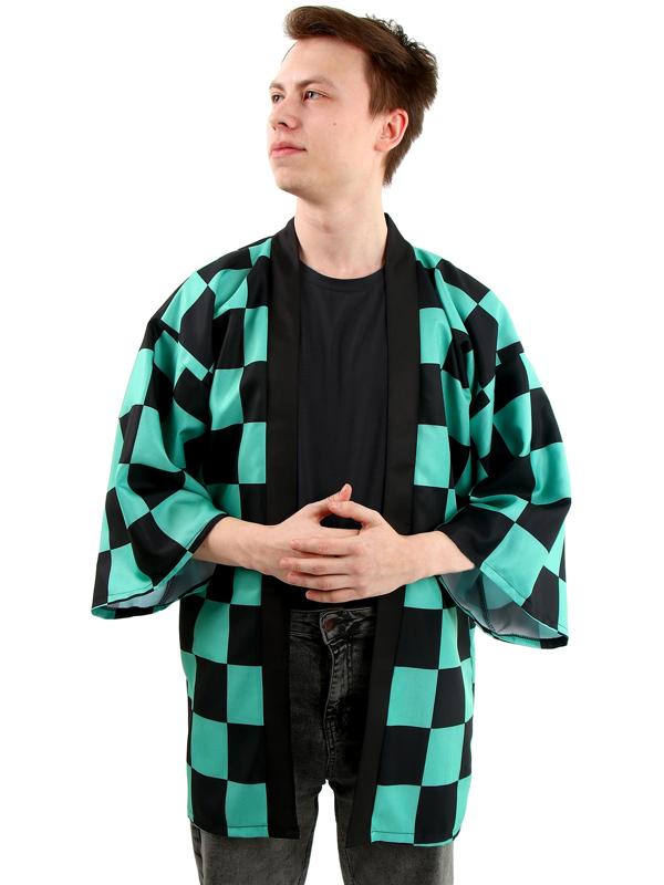 Карнавальное хаори «Демонический клинок», р. 48-50 (XL), цвет зелёный