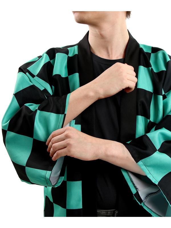 Карнавальное хаори «Демонический клинок», р. 48-50 (XL), цвет зелёный