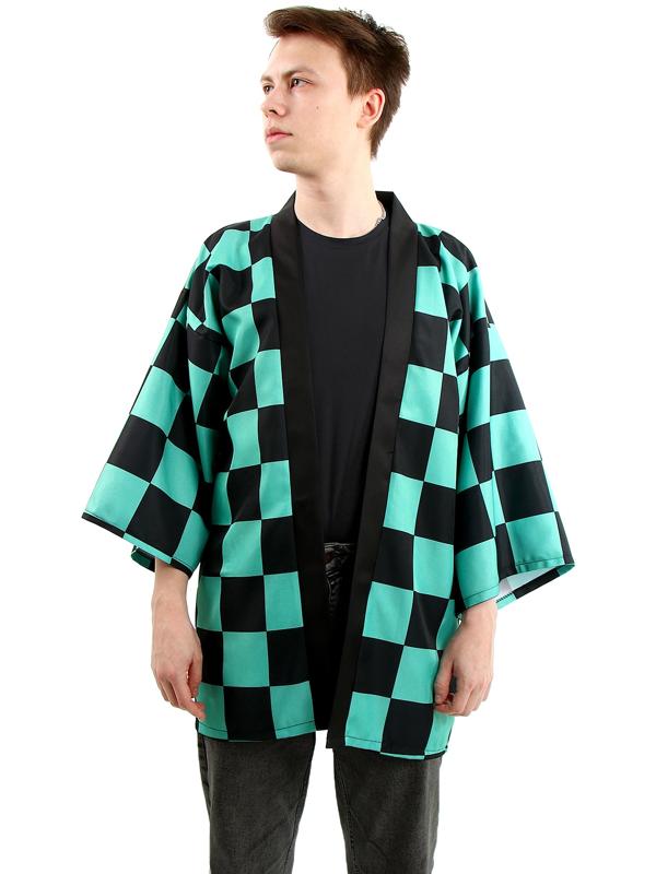 Карнавальное хаори «Демонический клинок», р. 48-50 (XL), цвет зелёный