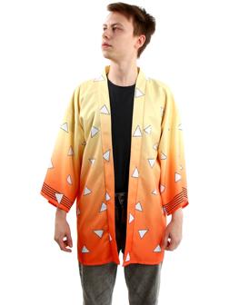 Карнавальное хаори «Демонический клинок», р. 48-50 (XL), цвет жёлтый