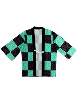 Карнавальное хаори «Демонический клинок», рост 98-152 см, цвет зелёный