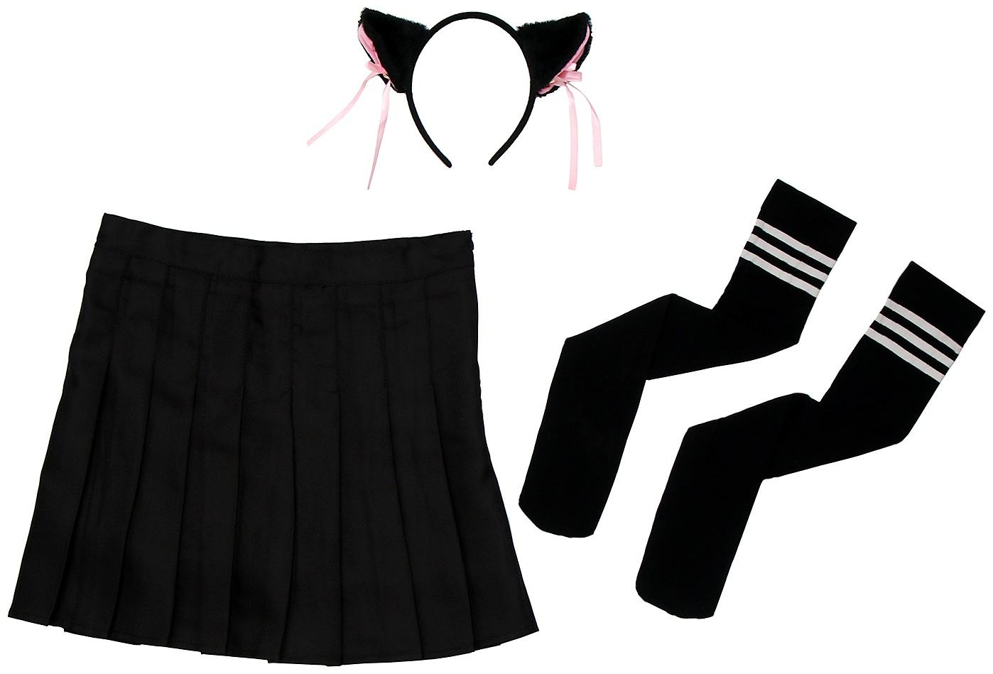 Карнавальный набор «Неко тян», р. 42-44, цвет чёрный