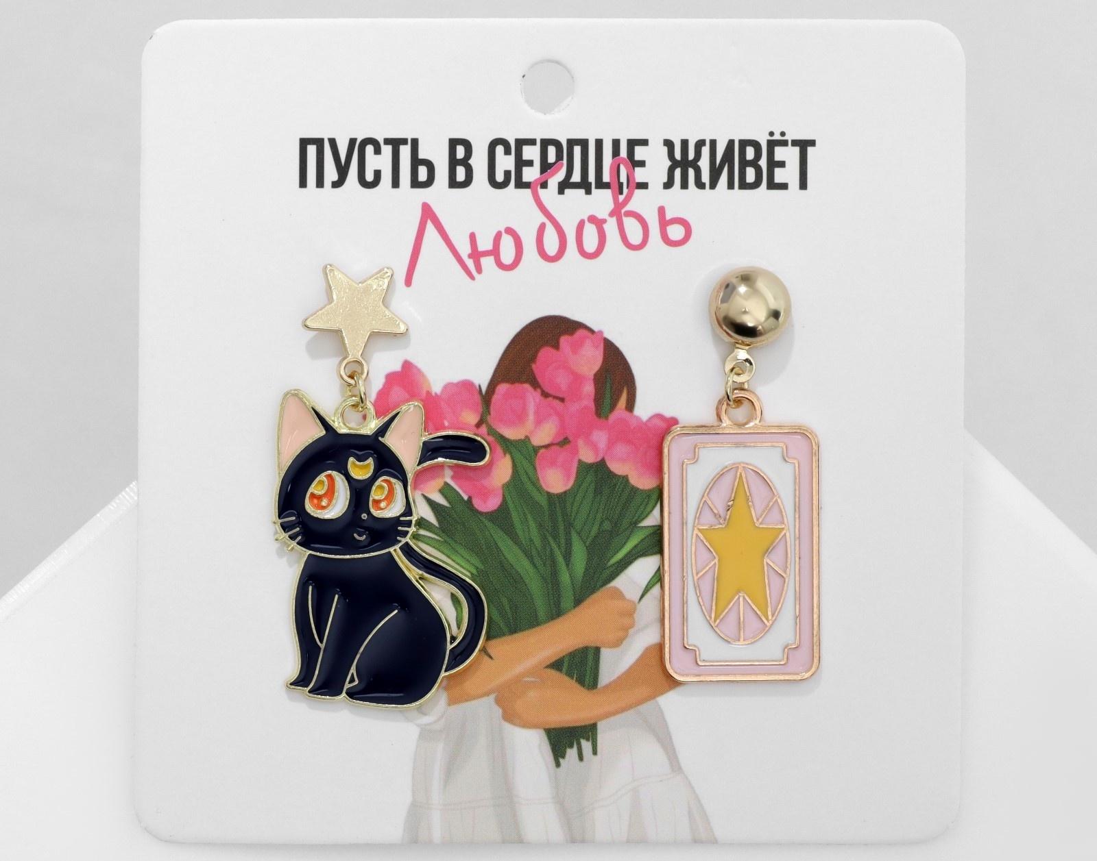 Серьги эмаль 