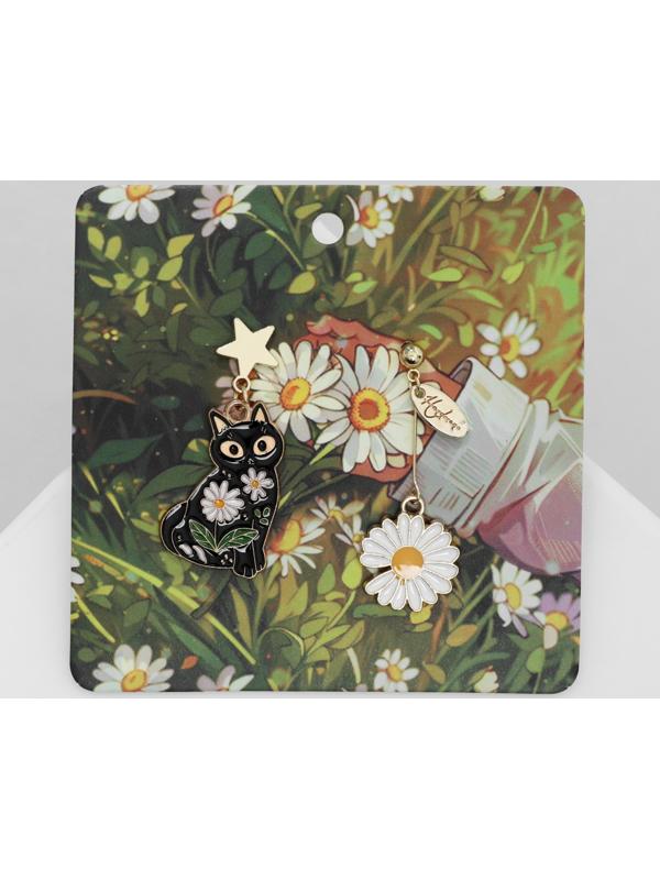 Серьги эмаль 