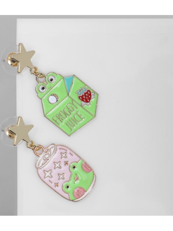 Серьги эмаль 