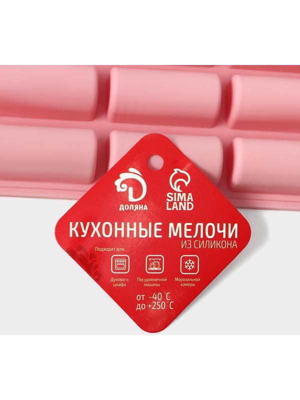 Силиконовая форма для конфет Доляна «Батончик», 28×17,5×2 см, 30 ячеек (4.3×1,7см)