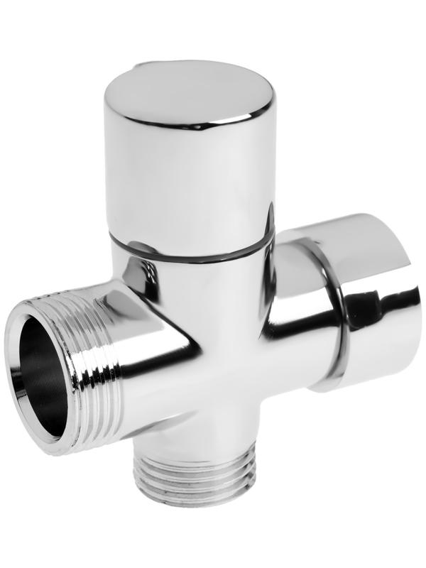 Дивертор ZEIN Z747, для смесителя, корпус латунь, круглая гайка, цвет хром