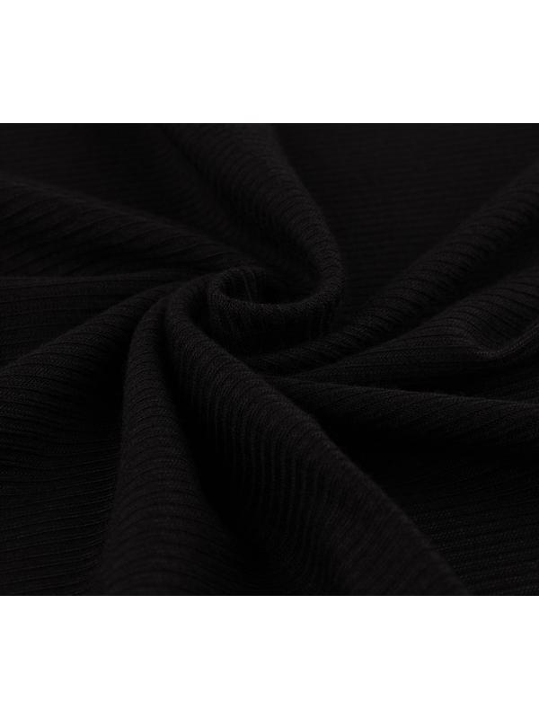 Лоскут кашкорсе с лайкрой, 50 × 50 см, цвет чёрный