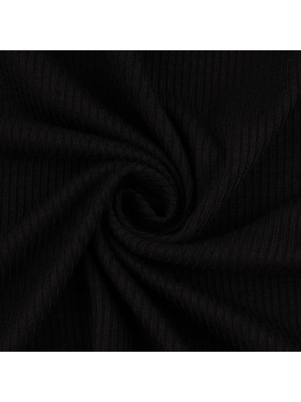 Лоскут кашкорсе с лайкрой, 50 × 50 см, цвет чёрный