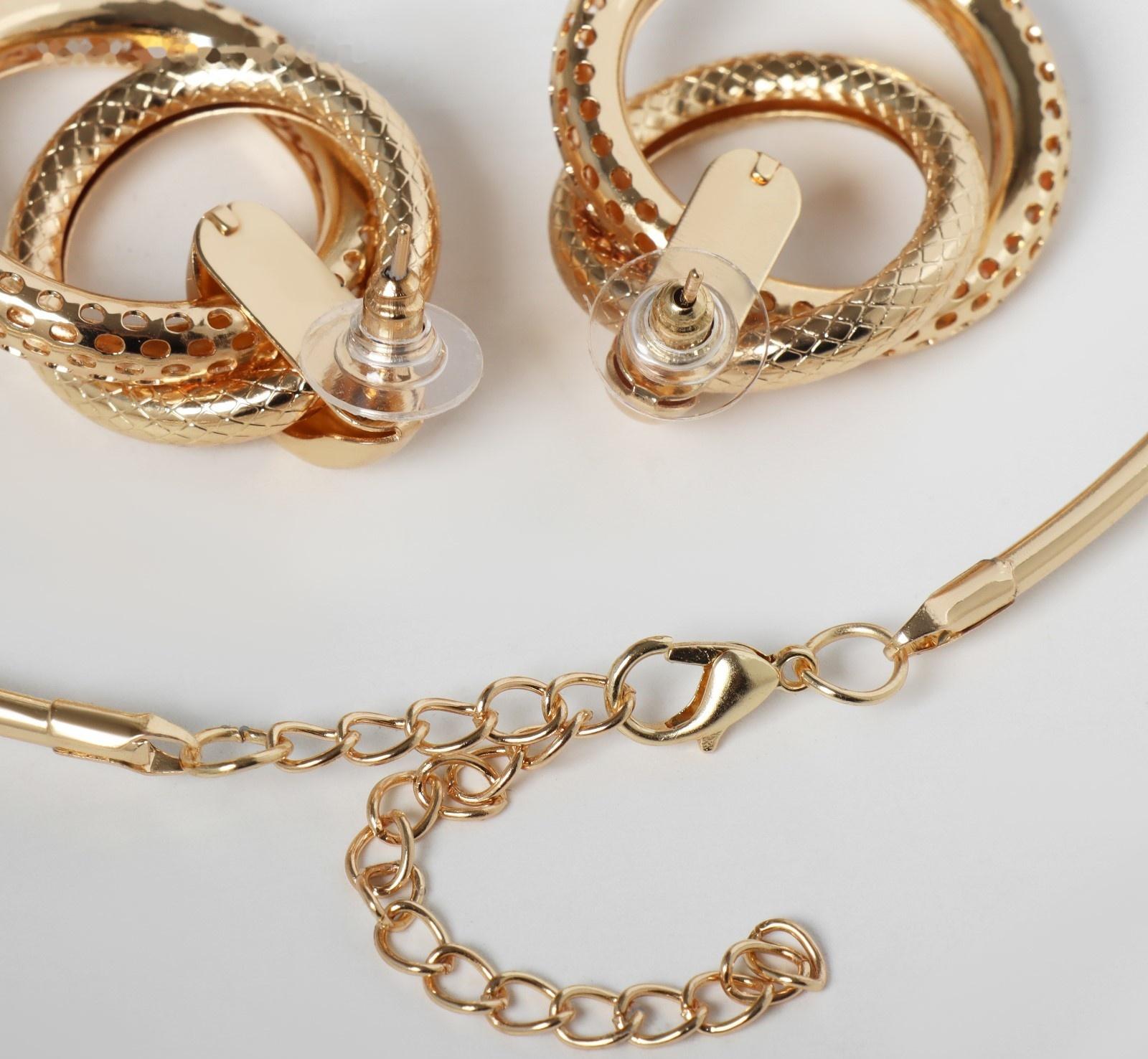 Набор 2 предмета: серьги, колье 