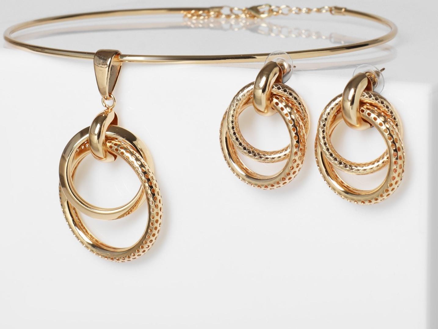 Набор 2 предмета: серьги, колье 