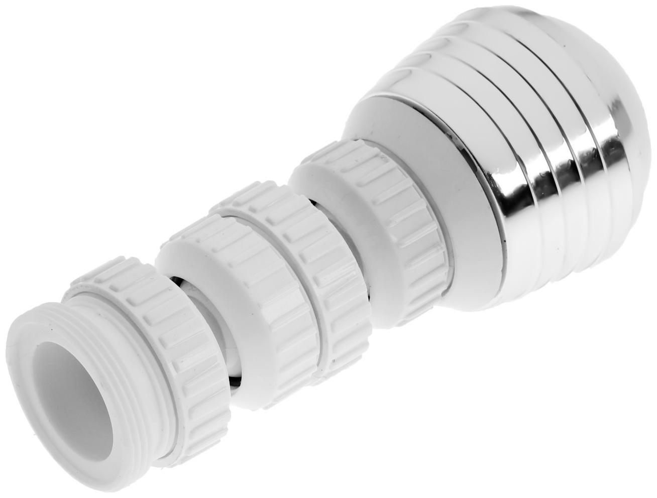 Аэратор ZEIN Z3601, поворотный, на шарнире, 2 режима, хром/белый