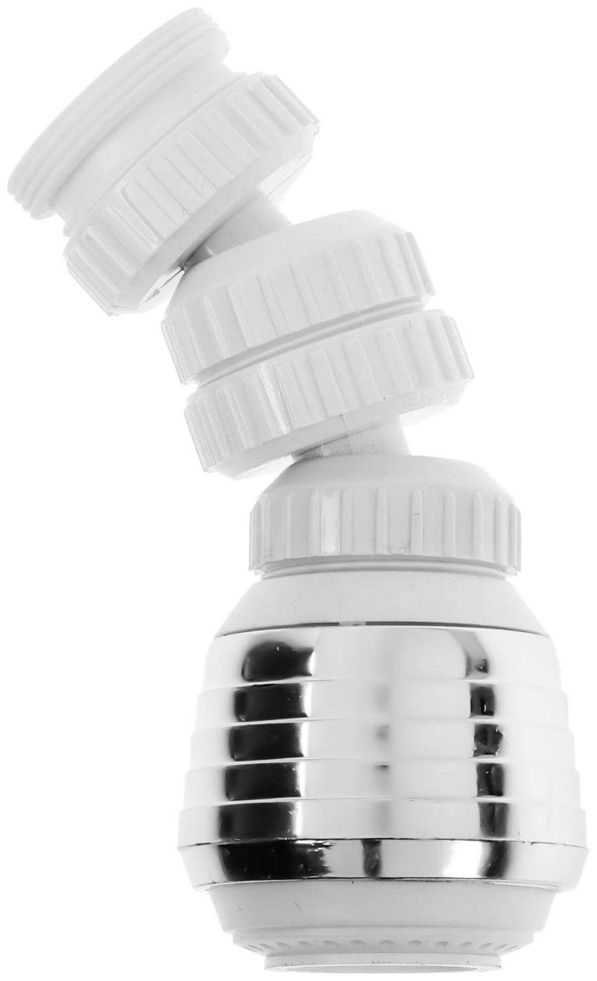 Аэратор ZEIN Z3601, поворотный, на шарнире, 2 режима, хром/белый