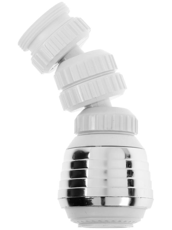 Аэратор ZEIN Z3601, поворотный, на шарнире, 2 режима, хром/белый