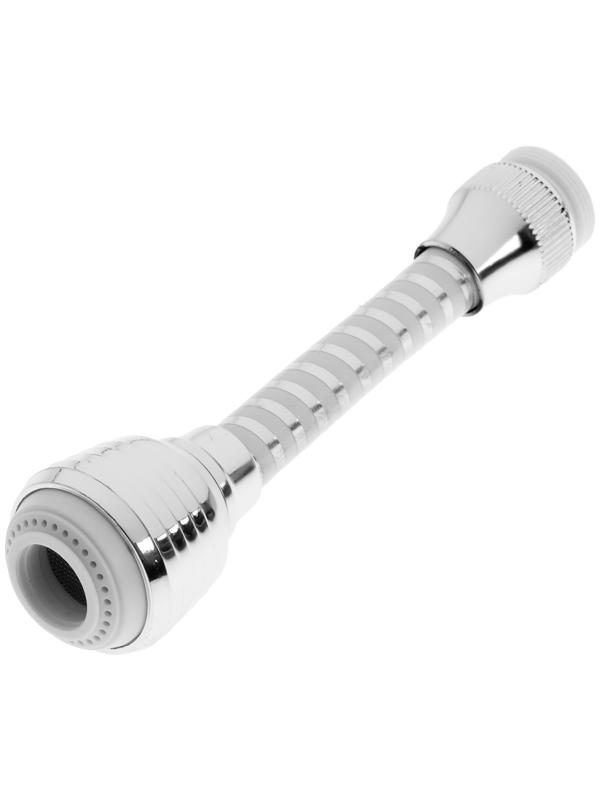 Аэратор ZEIN Z3603, поворотный, на шарнире, гибкий, 2 режима, хром/белый