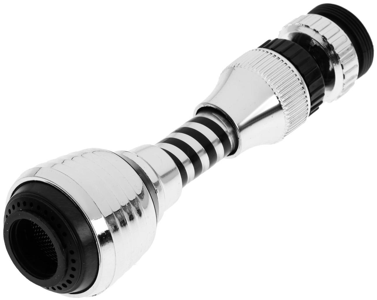 Аэратор ZEIN Z3604, поворотный, на шарнире, гибкий, 2 режима, хром/черный