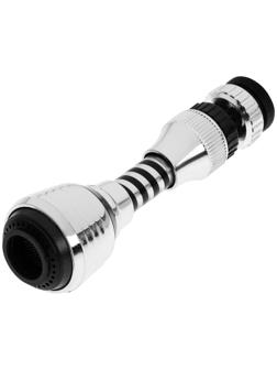 Аэратор ZEIN Z3604, поворотный, на шарнире, гибкий, 2 режима, хром/черный