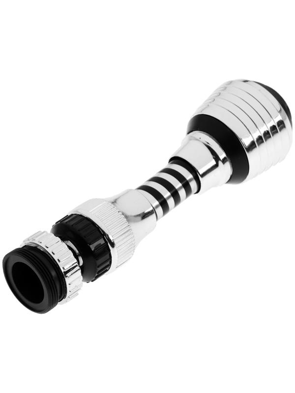 Аэратор ZEIN Z3604, поворотный, на шарнире, гибкий, 2 режима, хром/черный