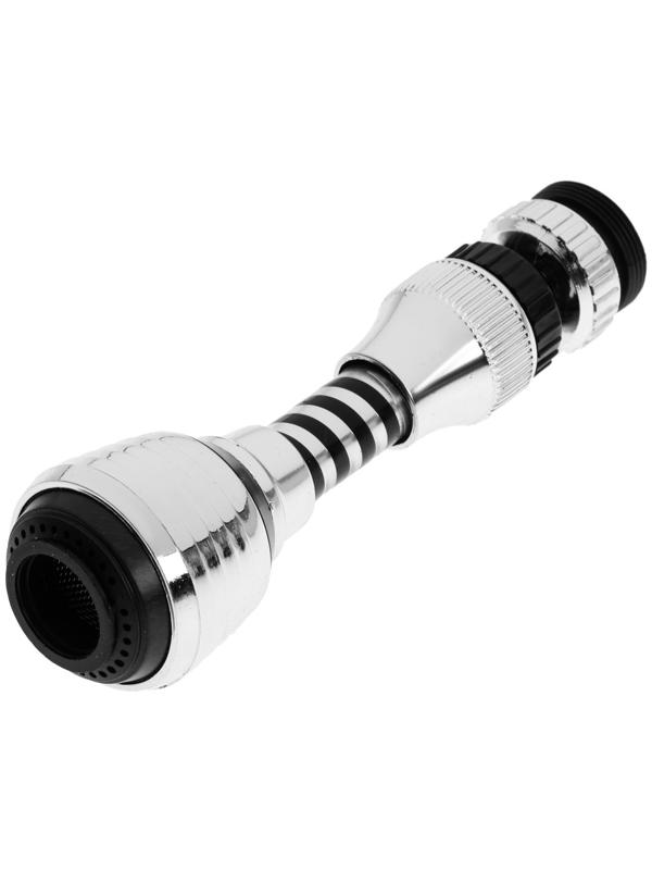 Аэратор ZEIN Z3604, поворотный, на шарнире, гибкий, 2 режима, хром/черный