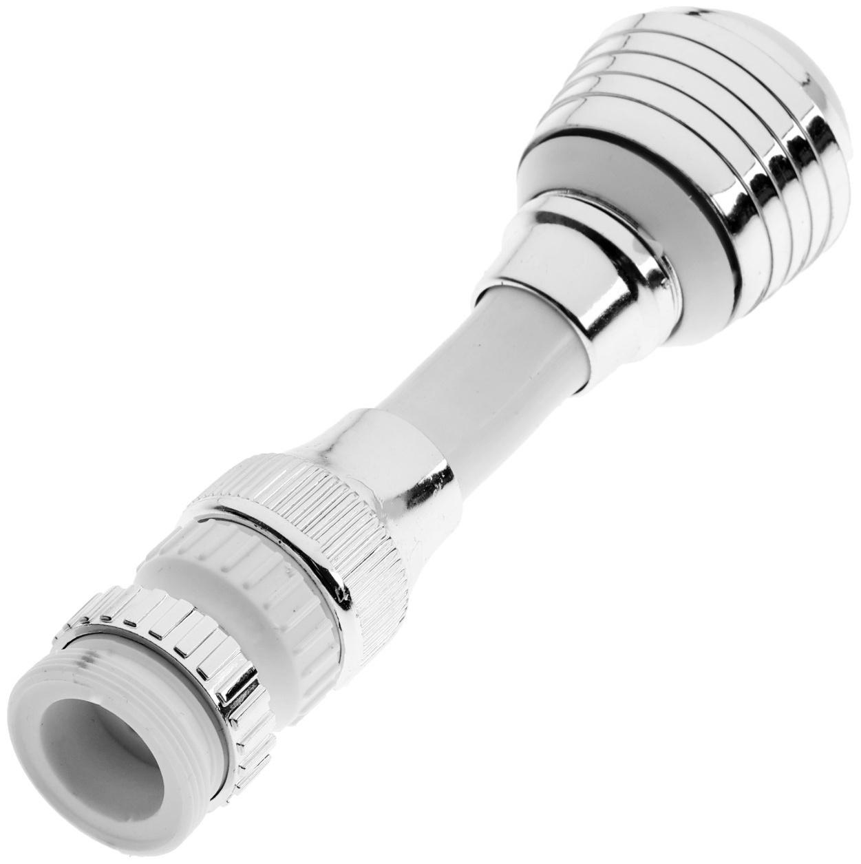 Аэратор ZEIN Z3605, поворотный, на шарнире, гибкий, 2 режима, хром/белый