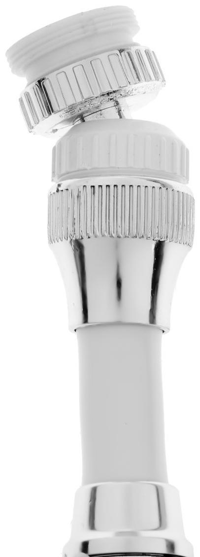 Аэратор ZEIN Z3605, поворотный, на шарнире, гибкий, 2 режима, хром/белый