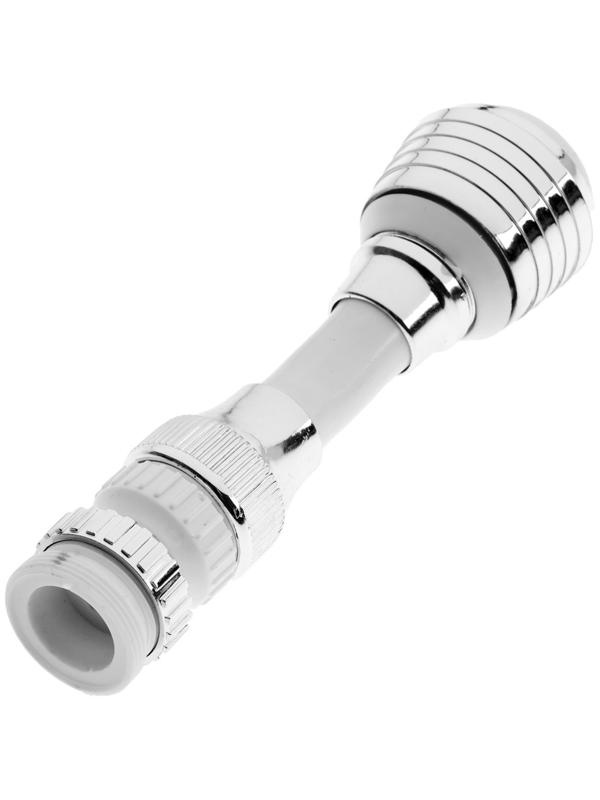 Аэратор ZEIN Z3605, поворотный, на шарнире, гибкий, 2 режима, хром/белый