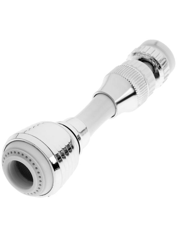 Аэратор ZEIN Z3605, поворотный, на шарнире, гибкий, 2 режима, хром/белый