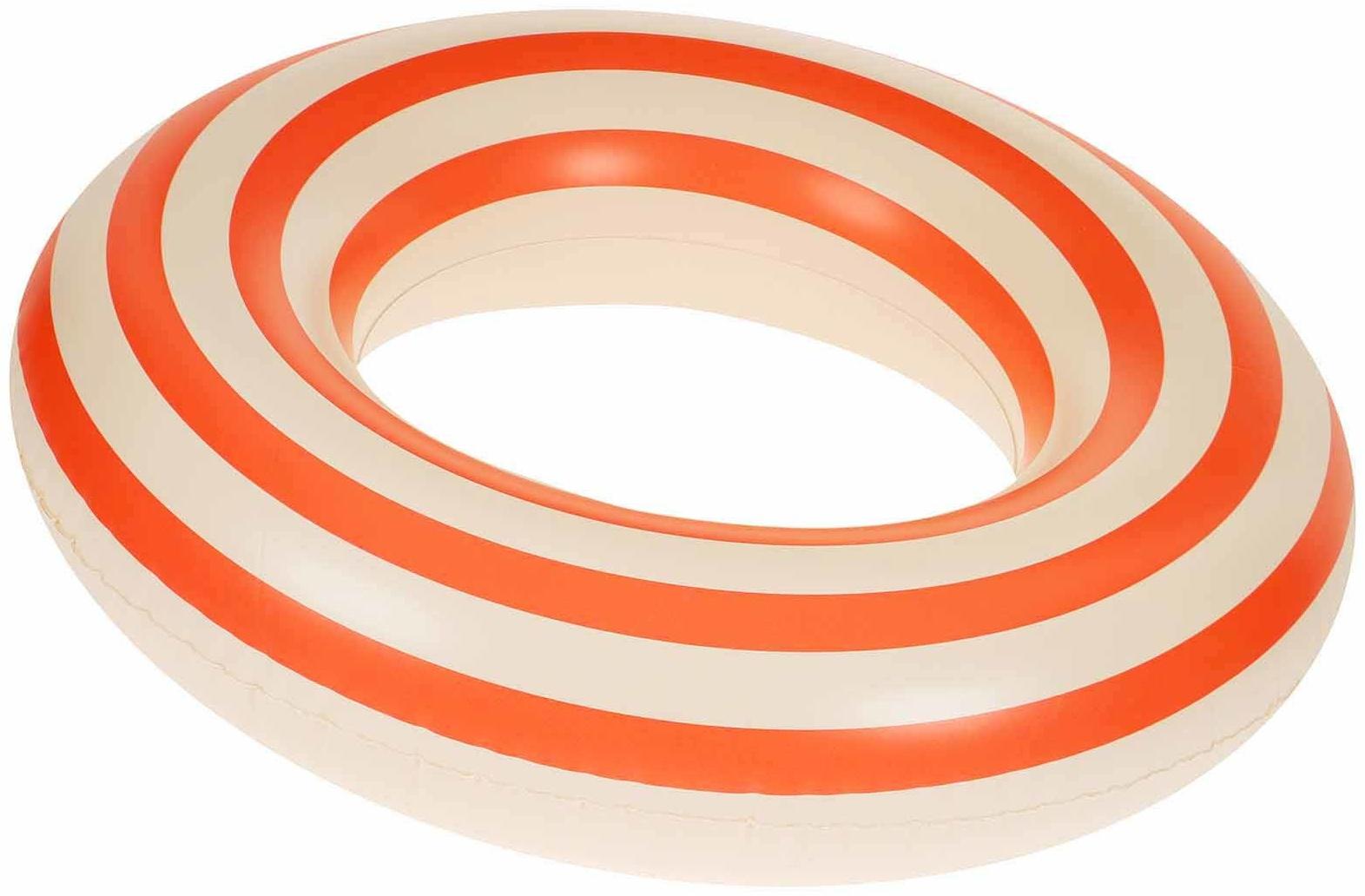 Круг для плавания 90 см, цвет бело-розовый