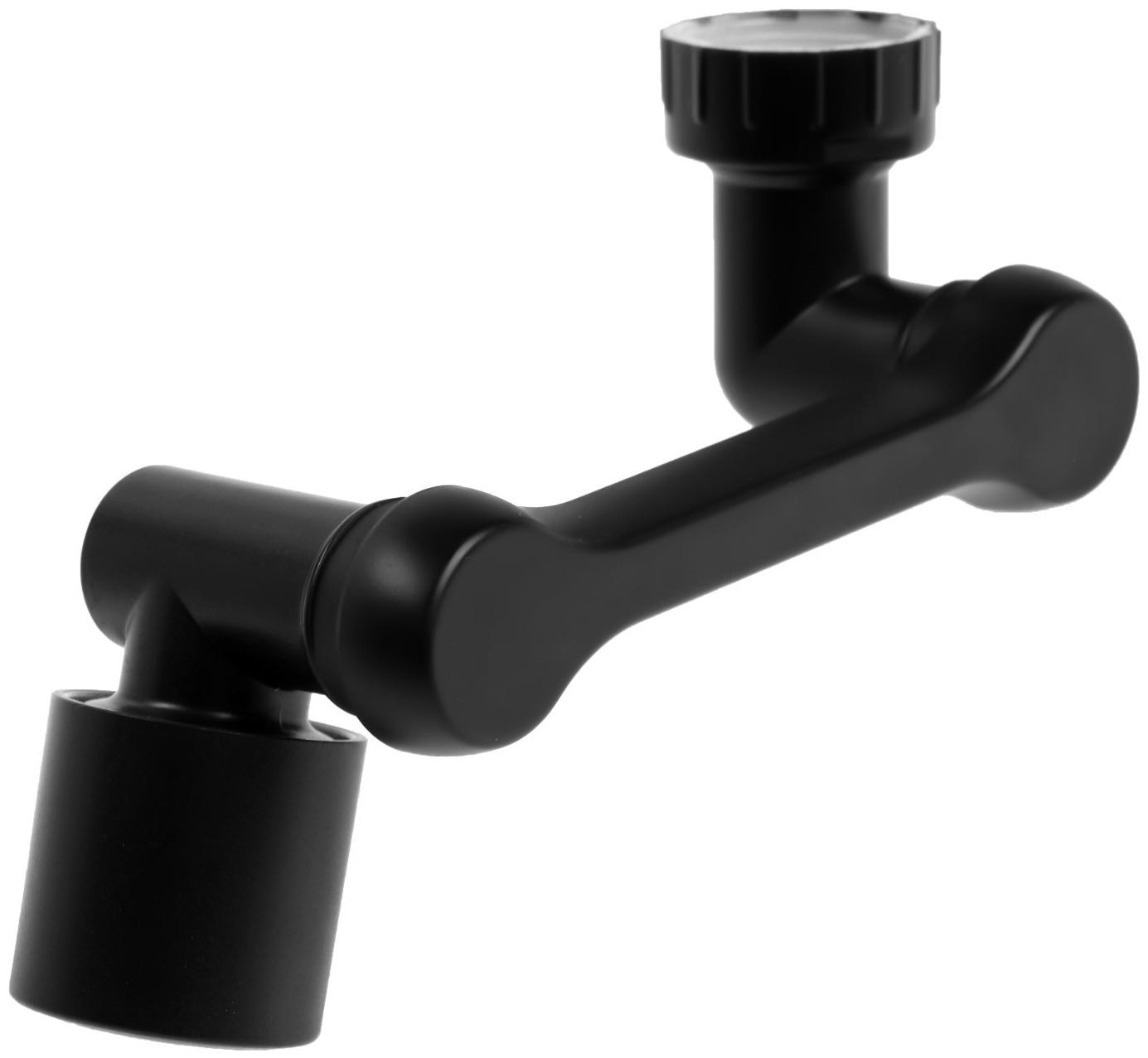 Аэратор ZEIN Z3631, поворотный, регулируемый, угловой, 2 режима, черный