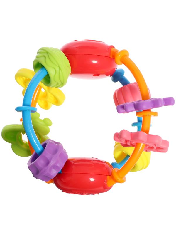 Погремушка детская с прорезывателем для зубов, цвет МИКС